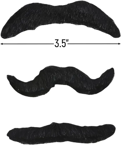 Vista 3 de Rhode Island Novelty Juego de bigotes de 3.5 pulgadas, un paquete de 3