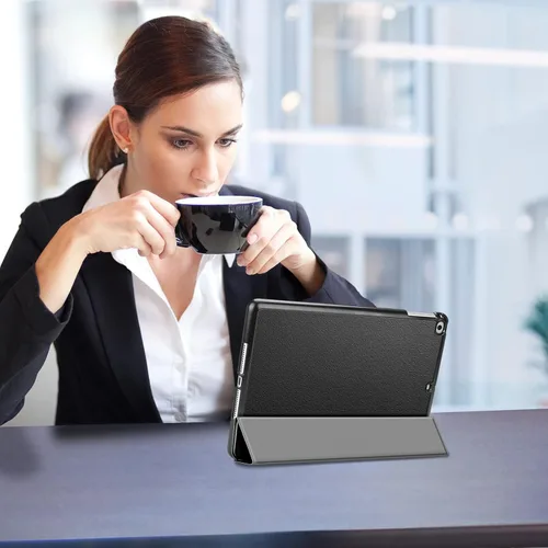 Vista 7 de Fintie Funda Smarshell delgada para iPad Air 2., Negro
