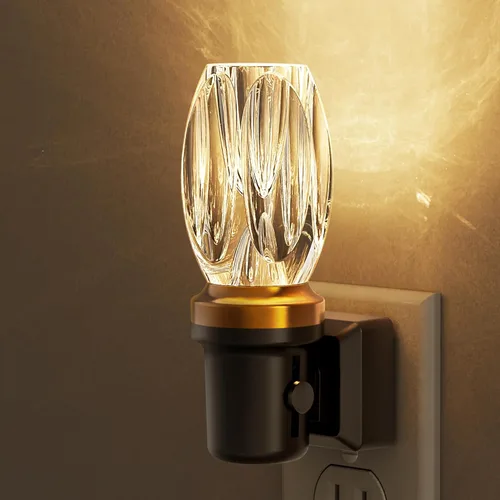 Vista 9 de L LOHAS LED - Luz nocturna enchufable con sensor de luz, 0-100Lm de brillo ajustable, 3000K blanco suave, luz nocturna decorativa de acrílico