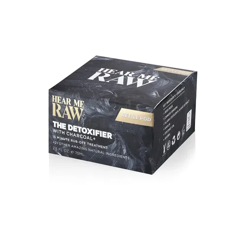 Vista 5 de HEAR ME RAW The Detoxifier with Charcoal+, Mask + Scrub, Recarga Pod, 2.5 oz
