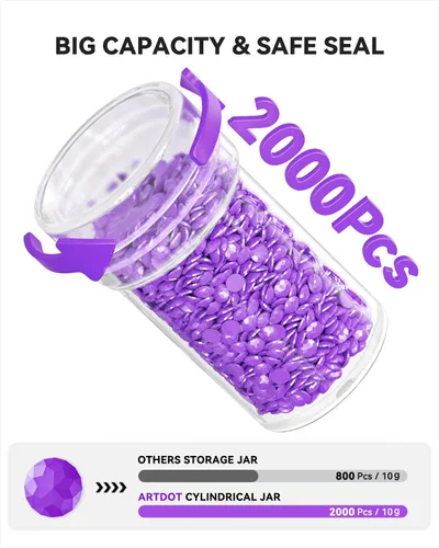 Vista 4 de ARTDOT Contenedor de almacenamiento de 30 ranuras para kits de arte de diamantes para adultos, cajas de almacenamiento portátiles de cuentas