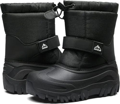 Vista 3 de NORTIV 8 Botas de nieve para niños y niñas, impermeables, para clima frío, botas clásicas para senderismo al aire libre (niños pequeñosniños grandes)