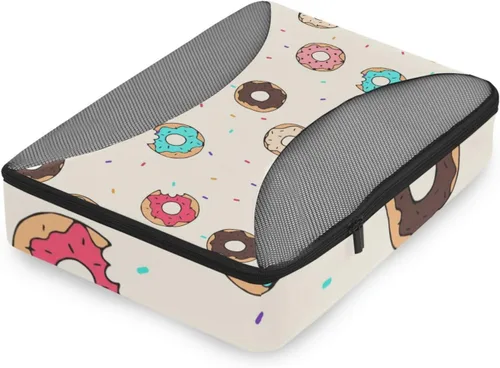 Vista 3 de Juego de 4 cubos de equipaje de viaje para hombres y mujeres, juego de organizadores de embalaje para hombres y mujeres
