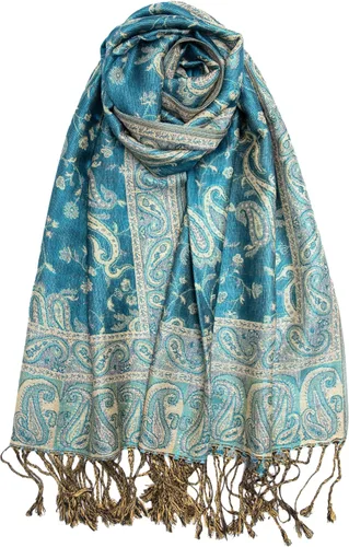 Vista 27 de Achillea Bufanda reversible de pashmina con estampado paisley – Chales y envolturas indios exóticos para vestidos de noche, festivales, todas