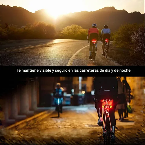 Vista 7 de Señales de Giro para Bicicleta Luces Traseras Recargables para Bicicleta para Conducción Nocturna Luces para Bicicleta Impermeables Luz de Bicicleta