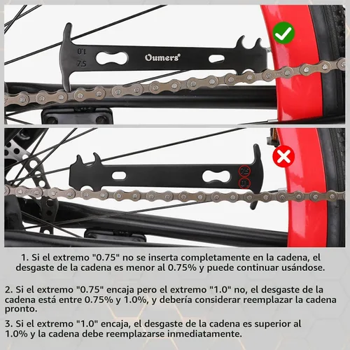 Vista 6 de Conjunto de herramientas de reparación de cadena de bicicleta Oumers, herramienta de rotura de cadena de bicicleta, alicates de eslabón maestro