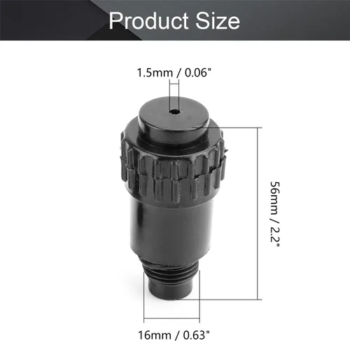 Vista 2 de Othmro Conector de enchufe de aceite de rosca macho de 5/8, accesorios de repuesto para compresor de aire, 0.630 in de diámetro de rosca, tapón