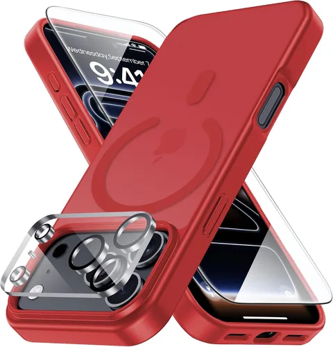 Vista 29 de Yriklso 3 en 1 Funda Magnética Fuerte para iPhone Air, 1X Protector de Pantalla + 1X Protector de Lente de Cámara, Cubierta Protectora a Prueba