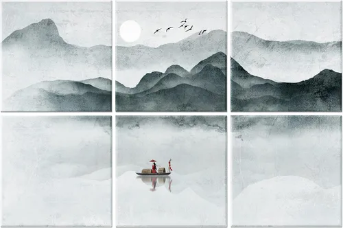 Vista 14 de Paquete de 6 paneles de pared acústicos artísticos decorativos, mejor tratamiento acústico que la espuma, paneles de pared de alta calidad