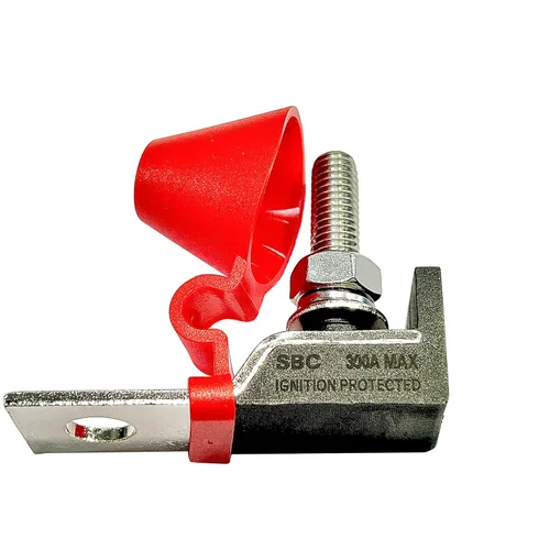 Vista 19 de Bloque de fusibles de terminal doble South Bend Components con clasificación marina (MRBF), 300A máx., 58V CC máx., IP 66, protegido contra