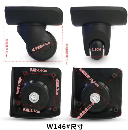 Vista 2 de Spinner W146# (Di Largo) Rueda de equipaje de repuesto para bricolaje Un par de ruedas delanteras