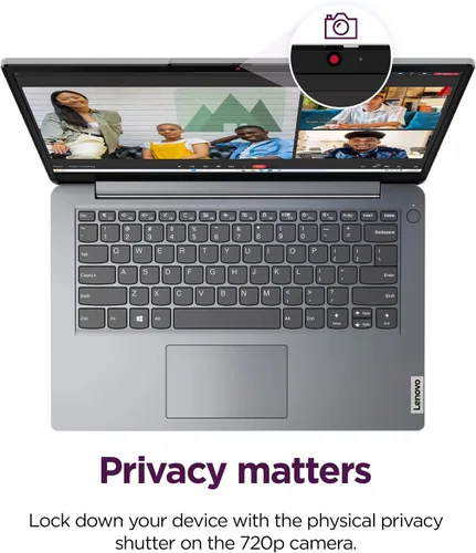 Vista 6 de Lenovo IdeaPad Laptop de 14 pulgadas • 12 GB de RAM • 384 GB de almacenamiento combinado a bordo • Intel Celeron • Gráficos Intel UHD • Batería