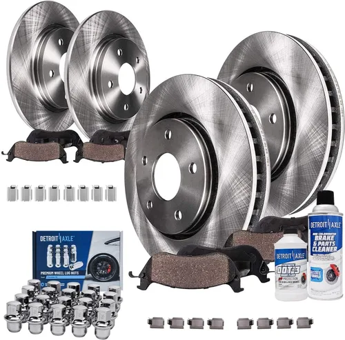 Vista 94 de Detroit Axle - Rotores de freno para Jeep Compass 2015-2022 Renegade 2016-2022 Fiat 500X 2016-2022, 2018, 2019, 2020, 2021. Reemplazo de rotores