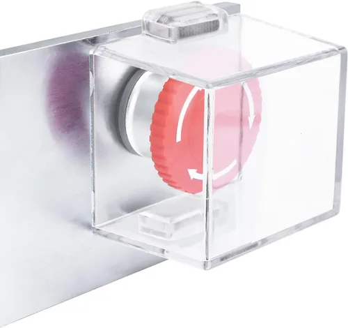 Vista 12 de 4 protectores de plástico transparente para interruptor de botón, a prueba de polvo, pomo de parada de emergencia para botón de encendido de 0.866