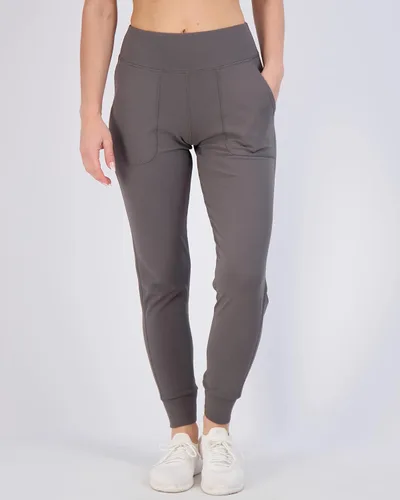 Vista 2 de Paquete de 3 pantalones deportivos con bolsillos para mujer, cintura alta, para entrenamiento, yoga, pantalones de descanso (disponibles en Plus)