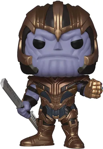 Vista 5 de POP Marvel: Avengers Endgame - Figura de vinilo de Thanos Funko Pop! (paquete con funda protectora compatible con POP Box), multicolor, 3.75 pulgadas