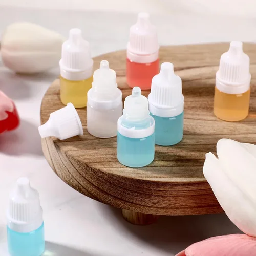 Vista 7 de TrelaCo 300 unidades de botellas cuentagotas de plástico a granel de 3 ml, botellas cuentagotas exprimibles transparentes para líquidos, aceites