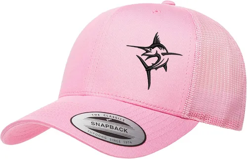 Vista 46 de Embroidered Swordfish Trucker Hat for Men & Women – Adjustable Mesh Back Snapback Baseball Cap for Fishing Negro-swwt