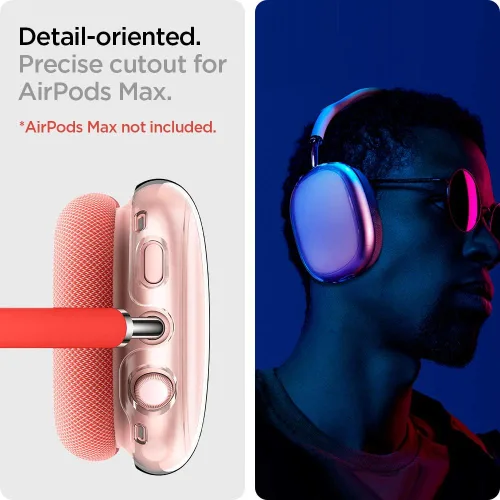 Vista 5 de Spigen Diseñada para AirPods Max y AirPods Max 2 (2020/2026) Ultra Hybrid Pro Clear Protector Protector Protector para los Oídos, transparente