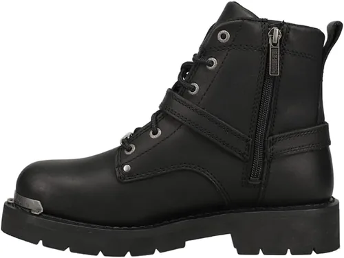 Vista 3 de Harley-Davidson Becky 5.5-Inch piel Negro motocicleta Botas de la mujer. d87048