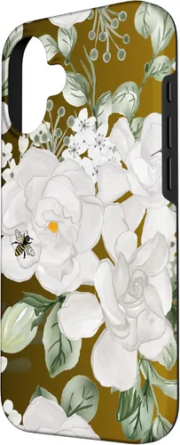 Vista 2 de Funda para iPhone 16 White Gardenia's Nectar Flowing Over