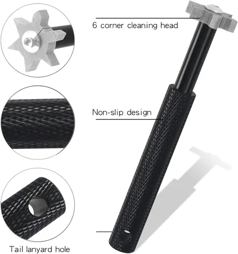 Vista 3 de VIPMOON Golf Club Cleaner Kit, 2 Pcs Groove Sharpener Regrooving Tool and 1 Pcs Retractable Club Cleaner Brush, Portable Groove Sharpener Tool for
