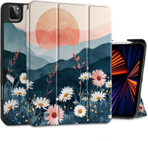 Vista 9 de DONGKE Funda protectora delgada para iPad Pro 2022/2021/2020/2018 de 11 pulgadas de generación 4/3/2/1 - Funda protectora delgada - Soporte