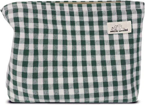Vista 17 de HAPPYHEIDI Bolsa de maquillaje grande bolsa de cosméticos de viaje, bordado Teabreak Negro Floral
