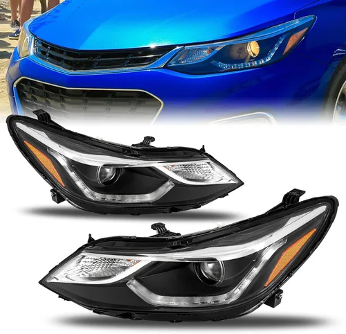 Vista 14 de JSBOYAT Compatible con el conjunto de faros delanteros Chevy Cruze 2016-2019 de repuesto, halógeno, no proyector, faro delantero estilo OE, lado