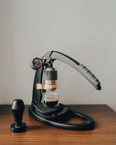 Vista 3 de Normcore Tamper de café con resorte de 1.791 in V4 para Flair Pro, Pro 2, base plana de acero inoxidable 304, mango ergonómico de aluminio