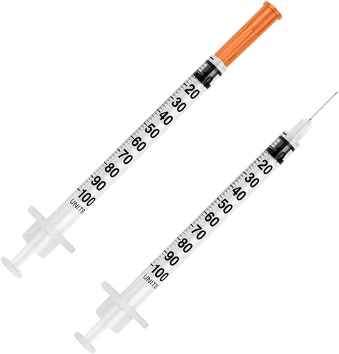 Vista 3 de UltiCare Jeringas de insulina U-100, dosificación cómoda y precisa de insulina, compatible con cualquier insulina de fuerza U-100, tamaño: 1cc, 30G