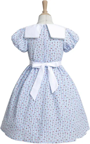 Vista 9 de Nuoqi Vestidos de pionera para niñas, disfraz colonial de Laura Ingalls Wilder