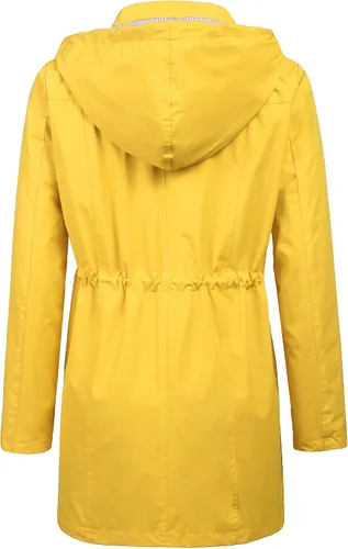 Vista 3 de Lomon - Chaqueta impermeable larga con capucha para mujer, forro cortavientos, chaqueta de viaje, S-XXL
