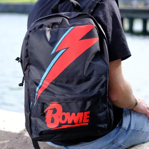 Vista 2 de David Bowie Rock Sax Mochila negra Aladdin Sane Lightning Bolt Mochila Negro - Mochila