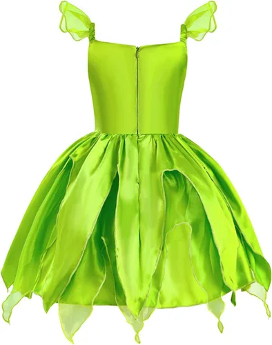 Vista 3 de Disfraz de Tinkerbell para niñas, vestido de princesa, fiesta de cumpleaños, Halloween, disfraz de cosplay para niñas pequeñas