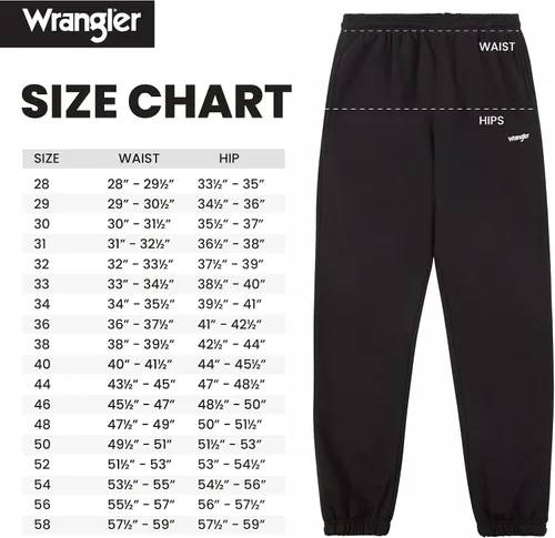 Vista 6 de Wrangler Pantalones deportivos para hombre, regulares, grandes y altos, de forro polar, pantalones deportivos con bolsillos