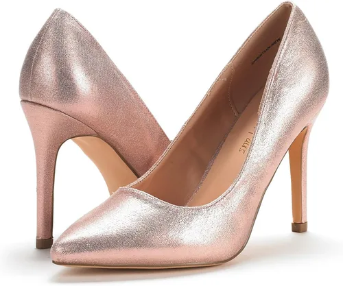 Vista 2 de Dream Pairs Zapatos de vestir con tacón alto y punta cerrada, para bodas, para mujer