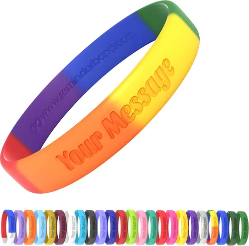 Vista 18 de Pulseras de silicona personalizadas de Reminderband, pulseras de silicona personalizadas, pulseras personalizables, pulseras personalizadas de goma