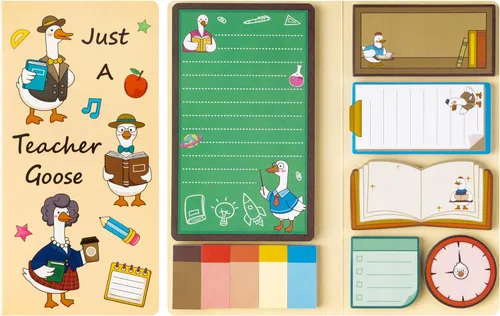 Vista 14 de B1ykin Juego de Notas Adhesivas Lindas - Bloc de Notas Autoadhesivas A+ Amazing Teacher, 550 Hojas de Páginas de Memo para Escritura, Bloc de Notas