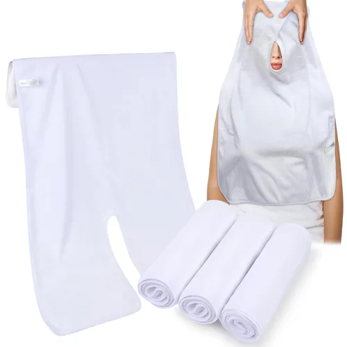 Vista 16 de SINLAND Toallas de Microfibra para Esteticistas para Faciales Eliminación de Mascarillas Envoltorio Facial Paño Facial Suave con Diseño Dividido