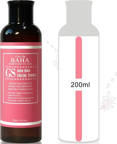 Vista 5 de Ácido glicólico 7% AHA + ácido salicílico 0.5% BHA tónico facial - Sin alcohol para una piel de aspecto más suave, 6.76 onzas líquidas (6.8 fl oz)