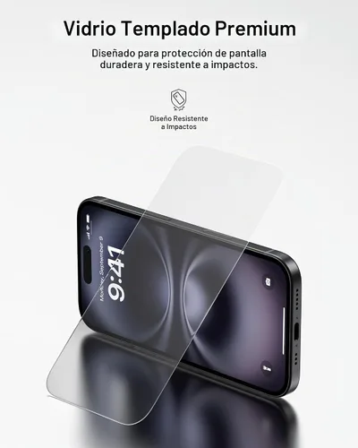 Vista 2 de Belkin ScreenForce - Protector de pantalla de vidrio templado para iPhone Air, resistente a los arañazos con bandeja de fácil alineación incluida