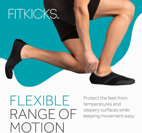 Vista 5 de FITKICKS Zapatos de agua plegables activos para hombre Negro/Negro
