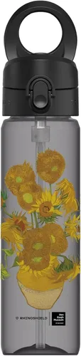 Vista 21 de RhinoShield AquaStand - Botella magnética de 27 onzas, botella de agua de Tritan con tapa con popote, botella deportiva con mango compatible