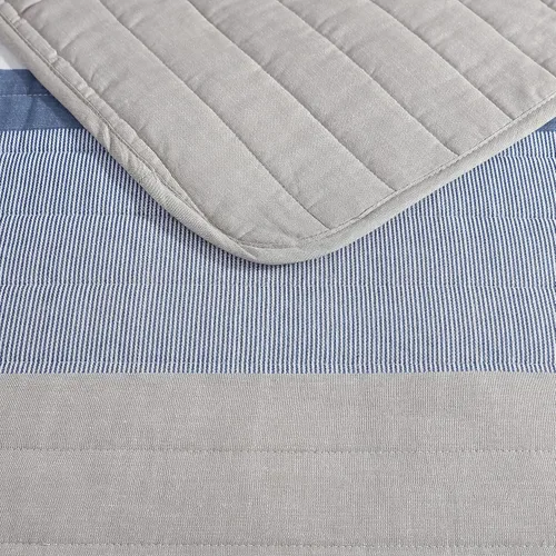 Vista 3 de Nautica - Juego de edredón tamaño individual, ropa de cama de algodón suave y transpirable con sensación de peso medio, juego de cama reversible