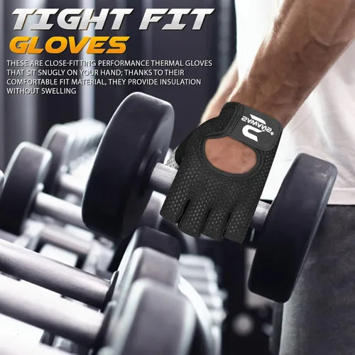 Vista 4 de SAWANS Guantes de entrenamiento para hombres y mujeres, guantes para levantamiento de pesas, guantes de gimnasio, fitness, ejercicio, ciclismo