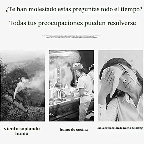 Vista 6 de Ventilador de chimenea, Ventiladores de ventilación de chimenea de 120 W, Bombas extractoras de humo de chimenea, Ventilador de chimenea eléctrico