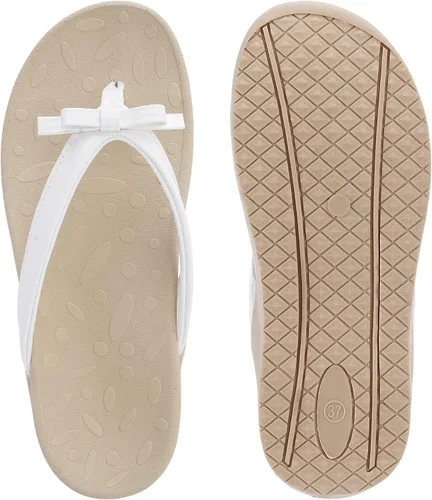 Vista 5 de WHITIN Sandalias de tanga para mujer Soporte ortopédico de arco Poste suave Taza de tacón profundo