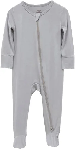 Vista 8 de Pijama de viscosa de bambú con pies para bebé, mameluco de manga larga de una pieza, pijama Sleep 'N Play, 0-24 meses