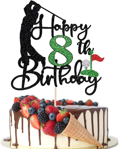Vista 27 de Golf Happy 10th Birthday Cake Topper, Golfer/Sports Themed Birthday or Retirement Cake Decorations,Golf Ten 10 Years Old Ball Player Sport Themed